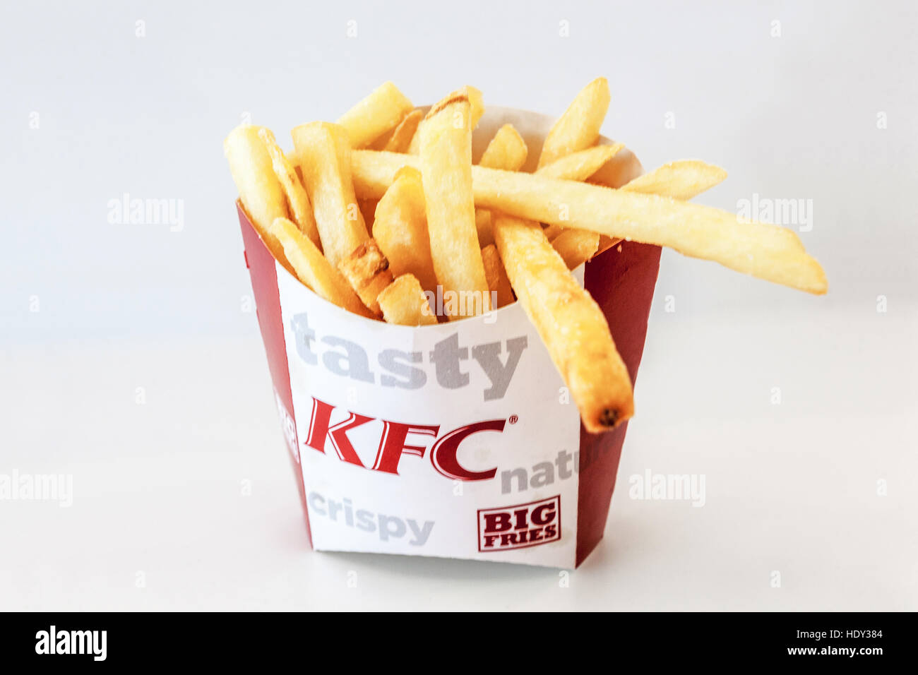 KFC Mahlzeit, Kentucky Fried Chicken, Pommes frites Stockfoto