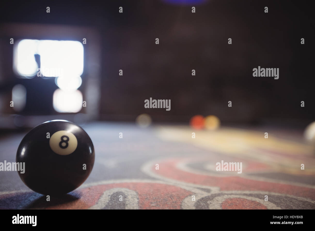 Nahaufnahme eines 8-Ball auf Eigenzeit Stockfoto