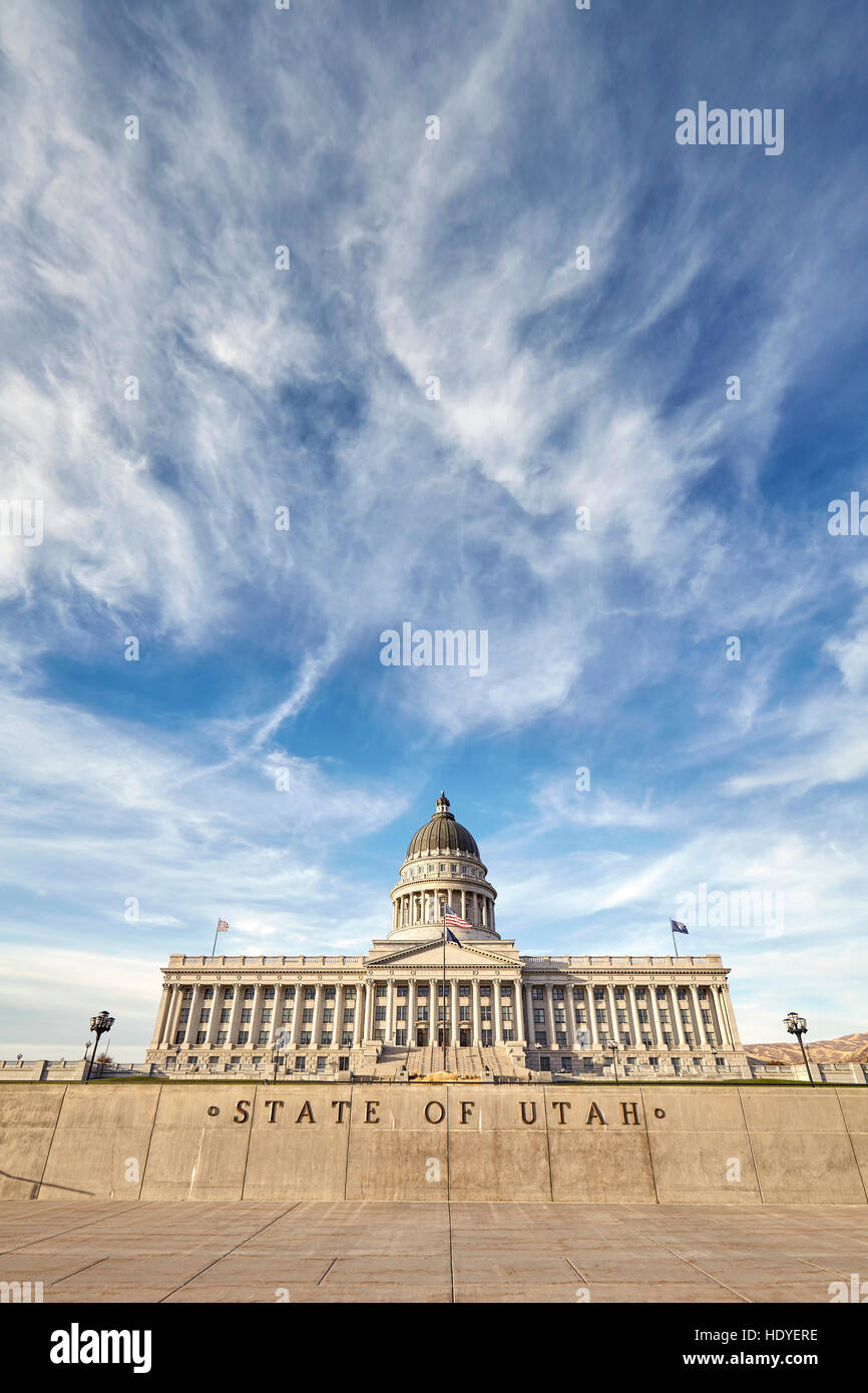 Utah State Capitol Gebäude in Salt Lake City, USA. Stockfoto