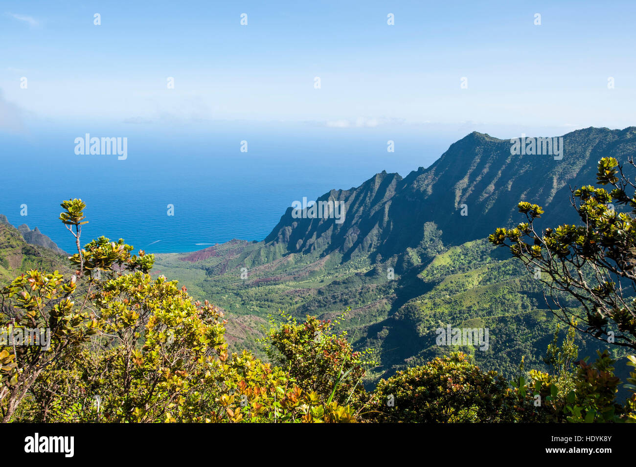 Kalalau Valley, Kauai, Hawaii Napali Coast State Park. Stockfoto