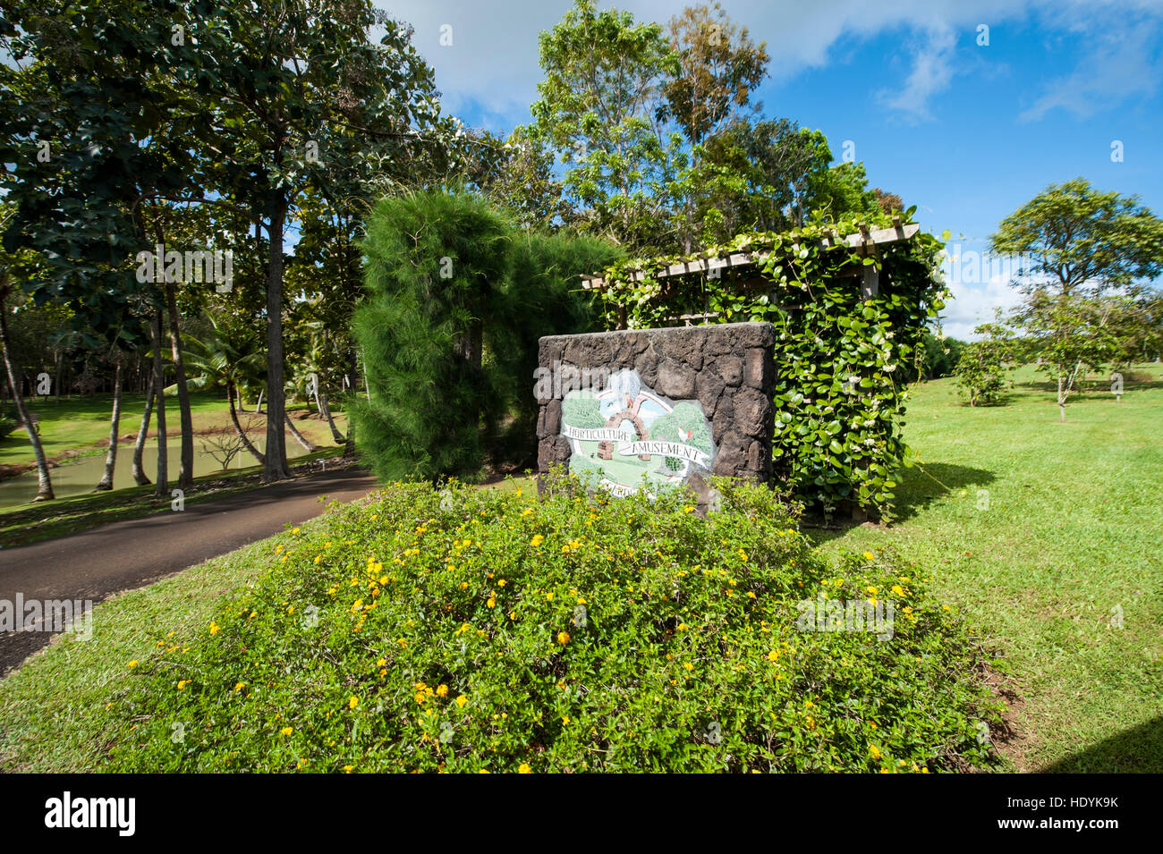 Na ' Aina Kai botanischen Gärten & Skulpturenpark, Kauai, Hawaii. Stockfoto