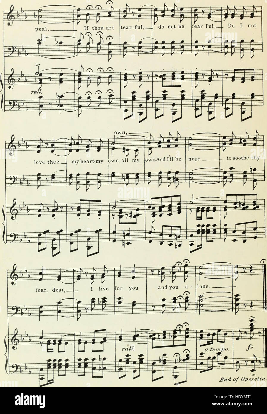 *Die Rose von Kastilien* (1906) ist eine romantische Operette in Spanien. Die Handlung konzentriert sich auf Themen wie Liebe und Verrat vor einem Hintergrund spanischer Kultur und dramatischer Musik. Es war eine beliebte Aufführung in Opernkreisen des frühen 20. Jahrhunderts. Stockfoto