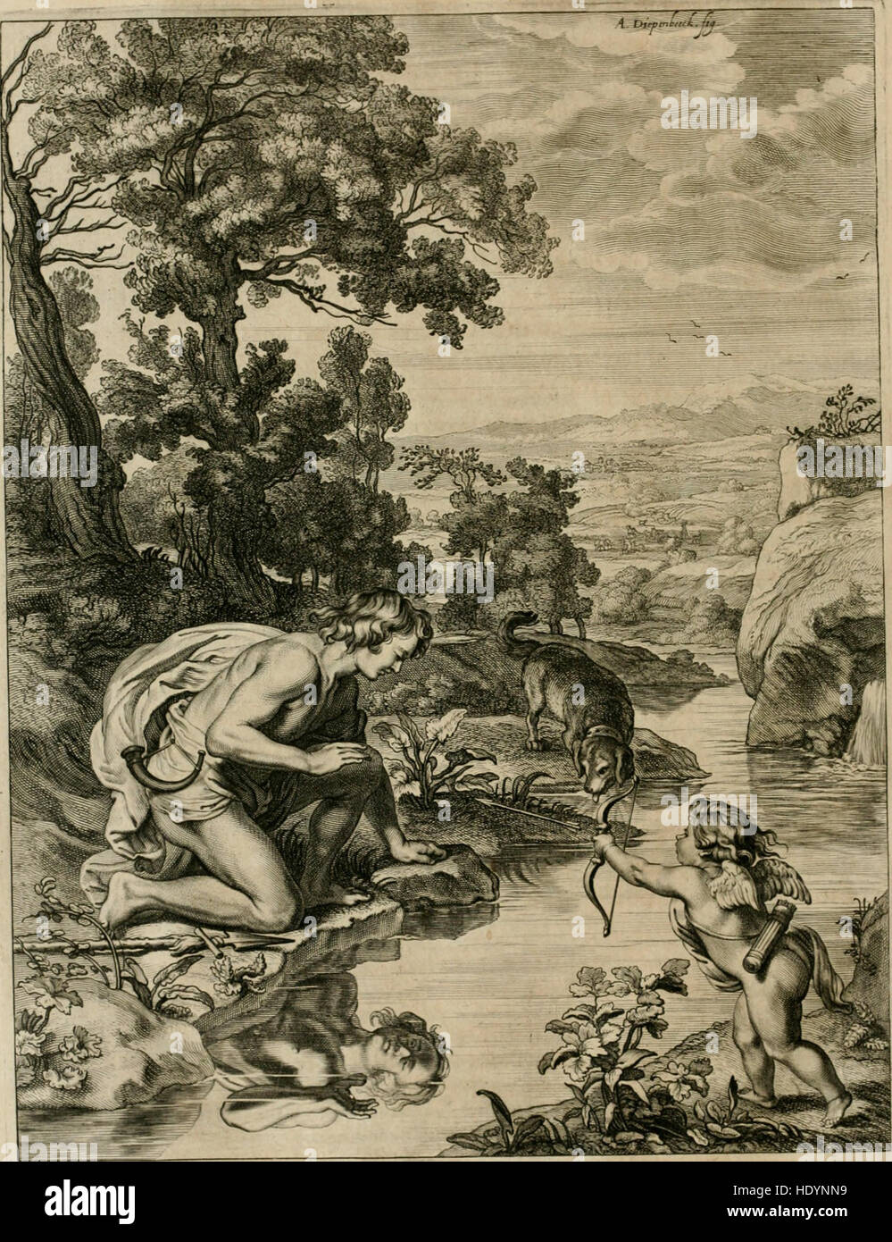 Tableaux du Tempel des muses - Tirez du cabinet de Feu Mr Fauereau, Conseiller du Roy de sa Cour des Aydes und Grauez En Tailles Douces Par Les Meilleurs Maistres de Son Temps Pour representen Les Stockfoto