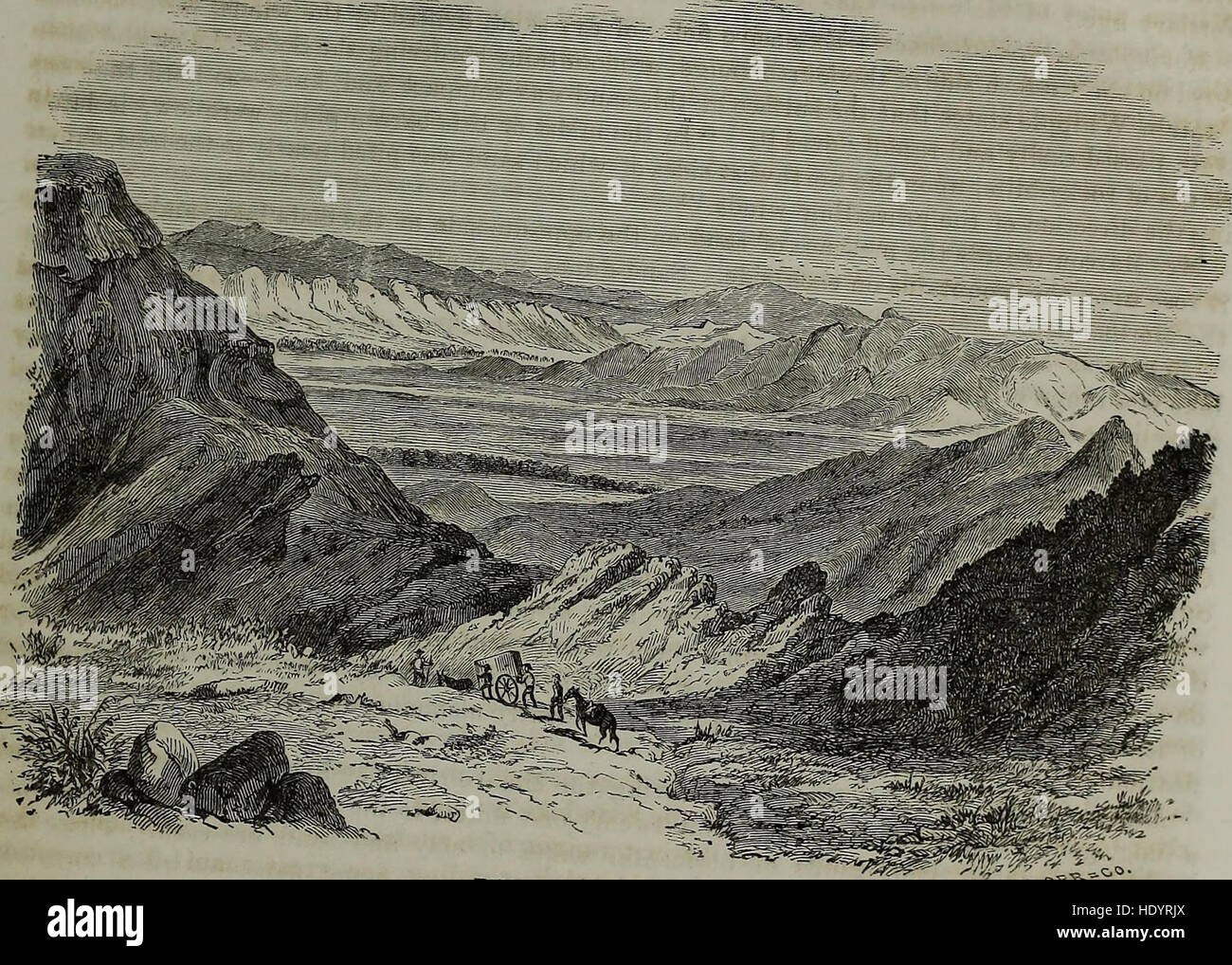 „Reports of Explorations and Surveys“ (1855) beschreibt verschiedene Expeditionen, um die beste Route für eine transkontinentale Eisenbahn zu bestimmen. Der Bericht behandelt geografische Studien, Geländeanalysen und wirtschaftliche Erwägungen, die für den Bau einer Eisenbahnstrecke vom Mississippi bis zum Pazifischen Ozean von wesentlicher Bedeutung sind. Stockfoto