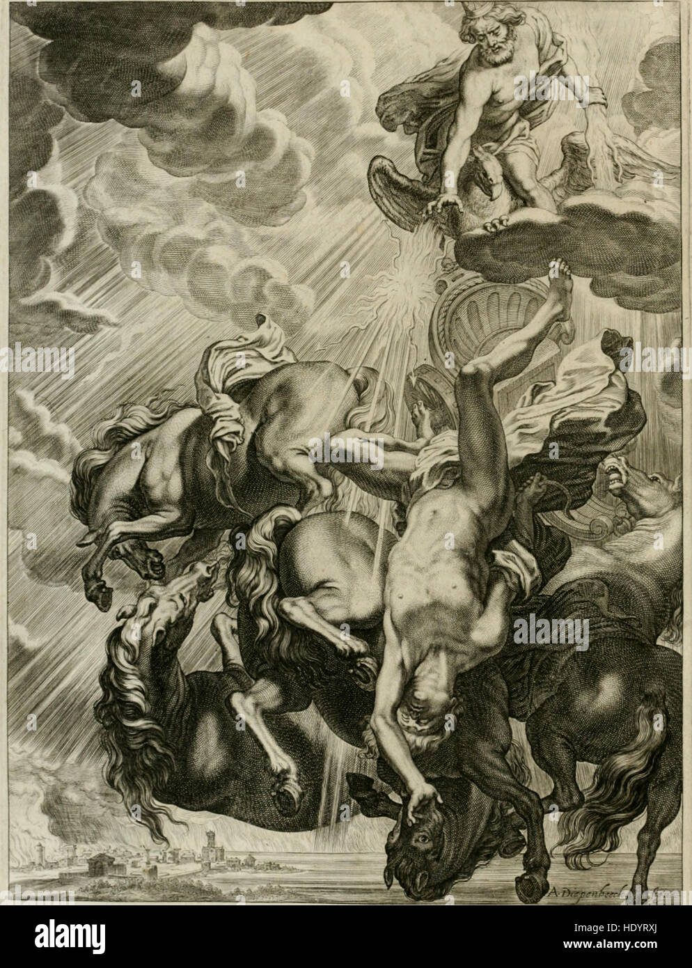 Tableaux du Tempel des muses - Tirez du cabinet de Feu Mr Fauereau, Conseiller du Roy de sa Cour des Aydes und Grauez En Tailles Douces Par Les Meilleurs Maistres de Son Temps Pour representen Les Stockfoto