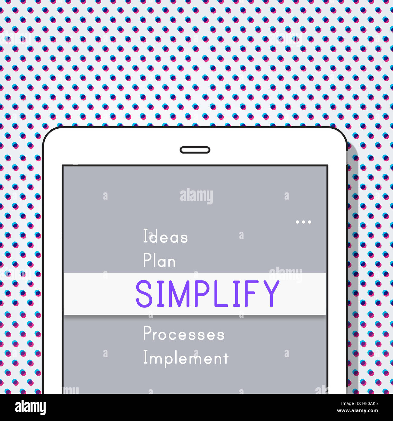Vereinfachung der Positivität Haltung Motivation Konzept Stockfoto