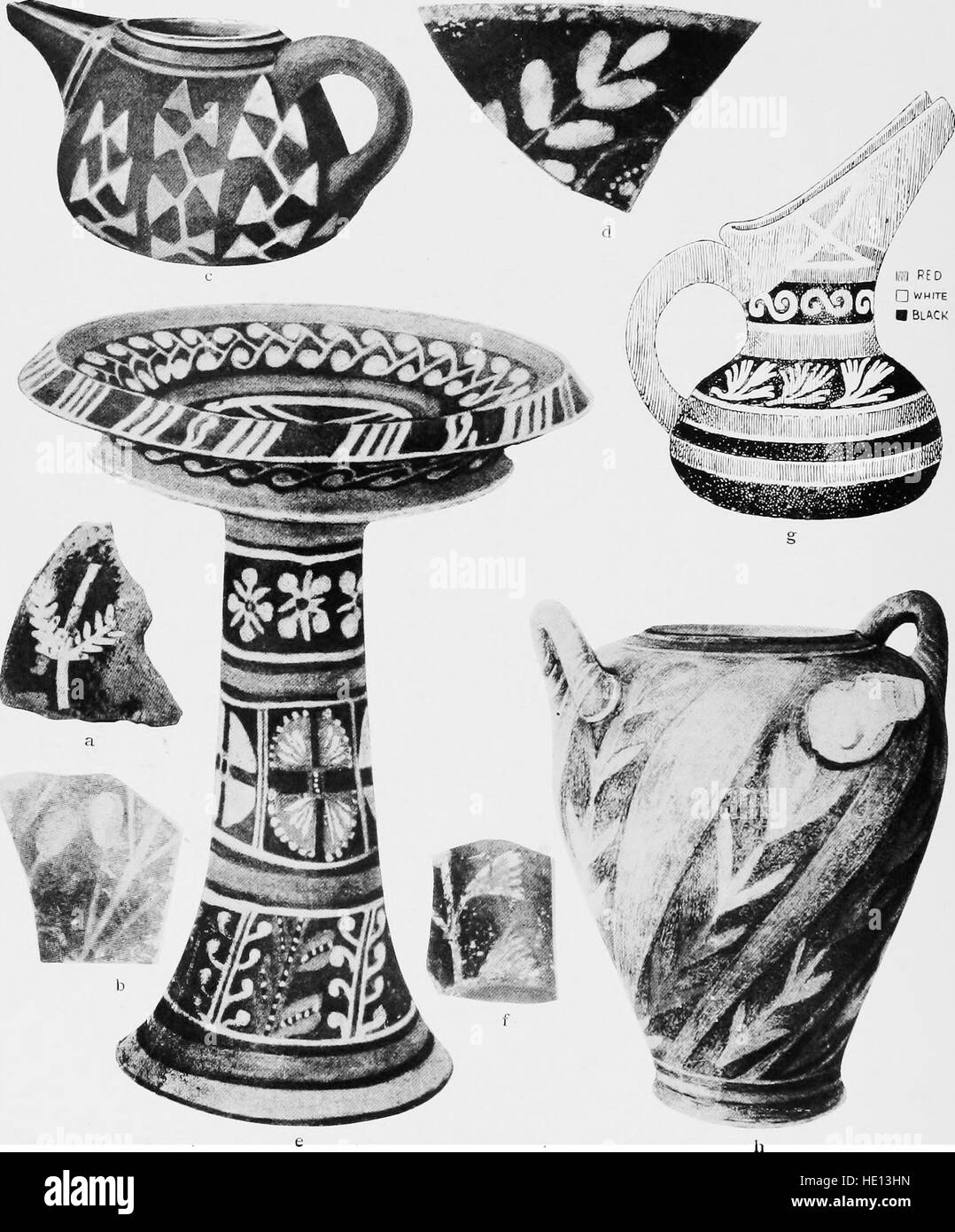 *Der Palast von Minos* (1921) untersucht die archäologischen Funde in Knossos und bietet eine vergleichende Untersuchung der Stadien der kretischen Zivilisation und der Entwicklung der minoischen Kultur. Stockfoto