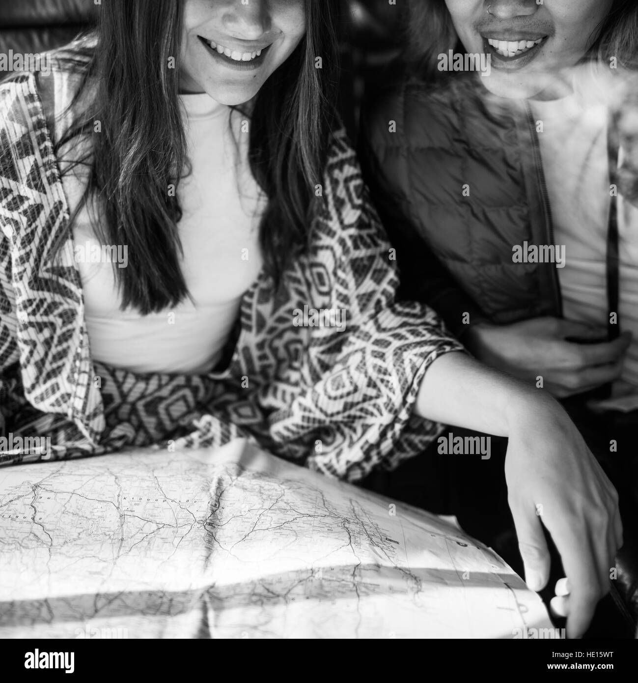 Gruppe von Menschen auf Reisen Konzept Stockfoto