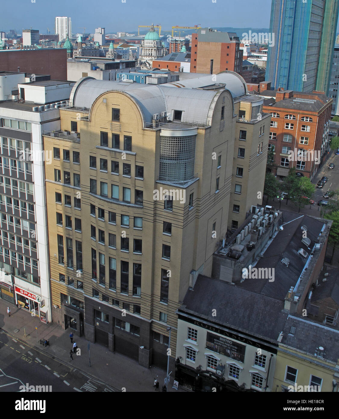 Nördlichen irischen Housing Executive, NIHE Gebäude, Gt Victoria Street, Belfast, Nordirland, Vereinigtes Königreich Stockfoto