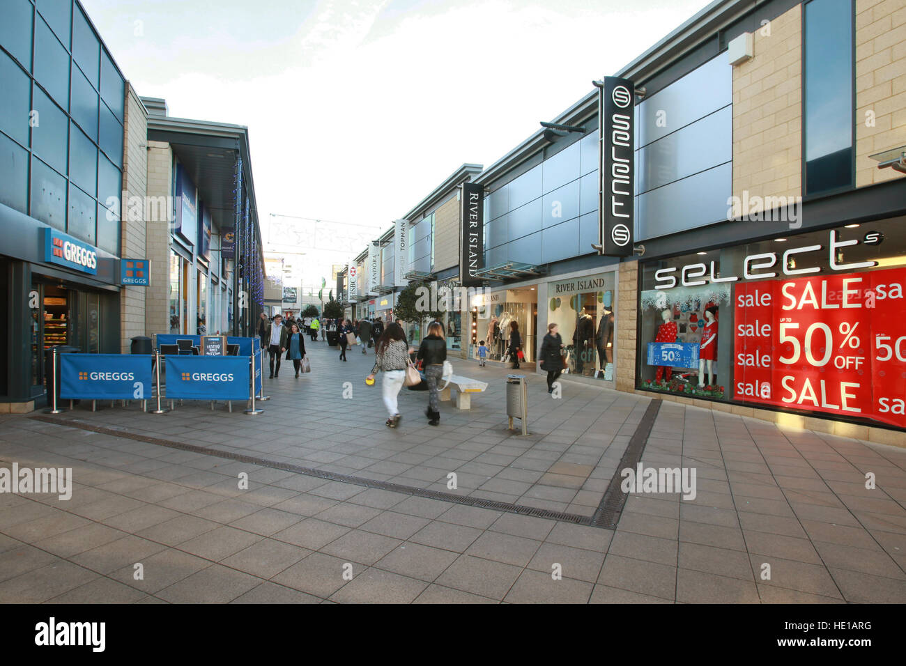 Wassergärten, shopping Center, Essex, harlow Stockfoto