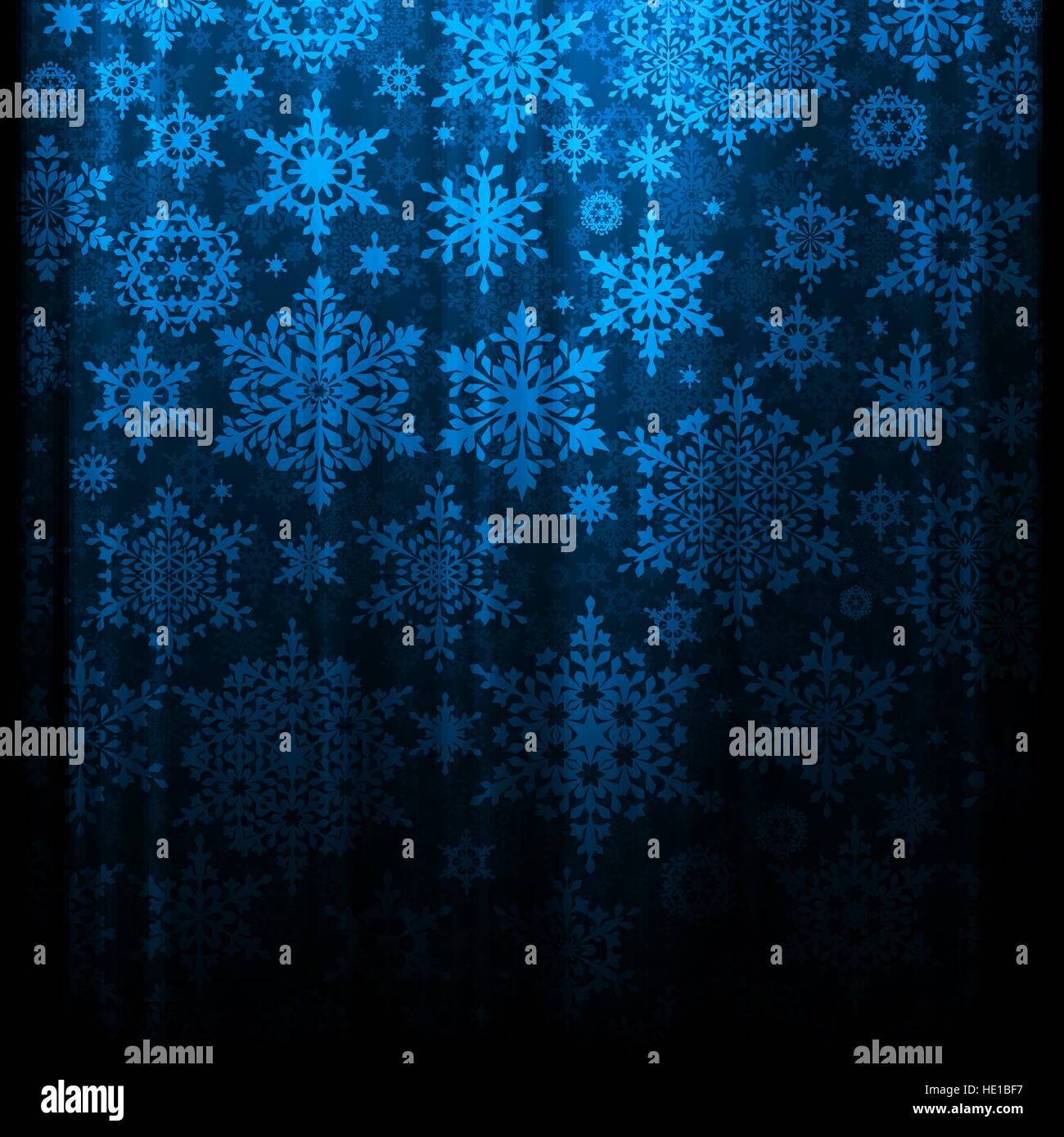 Blaue Weihnachten Hintergrund mit Schneeflocken. EPS 10 Stock Vektor