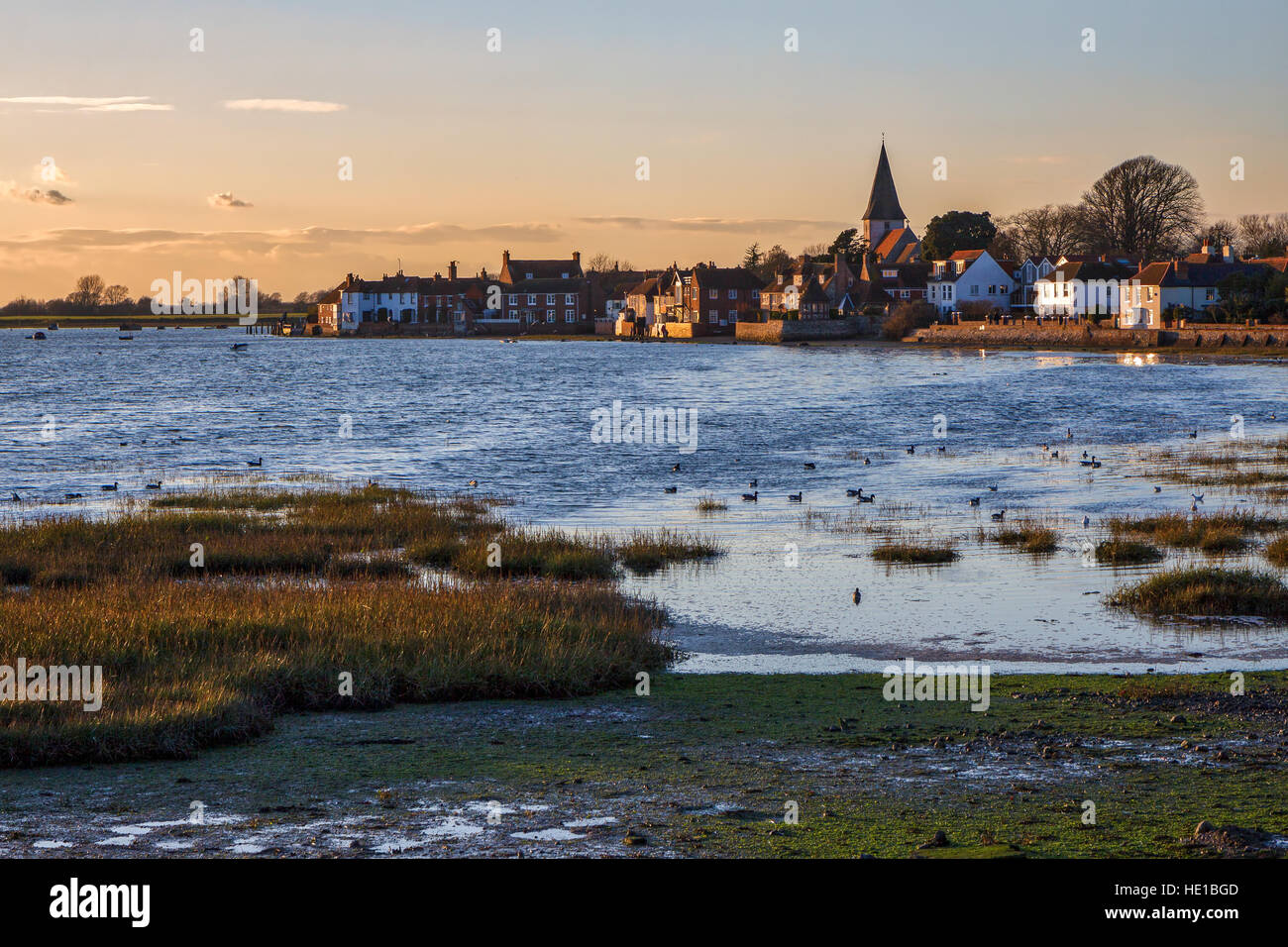 BOSHAM, WEST SUSSEX/UK - 5. Dezember: A Winter's am Nachmittag Bosham in der Nähe von Chichester in West Sussex am 5. Dezember 2008 Stockfoto