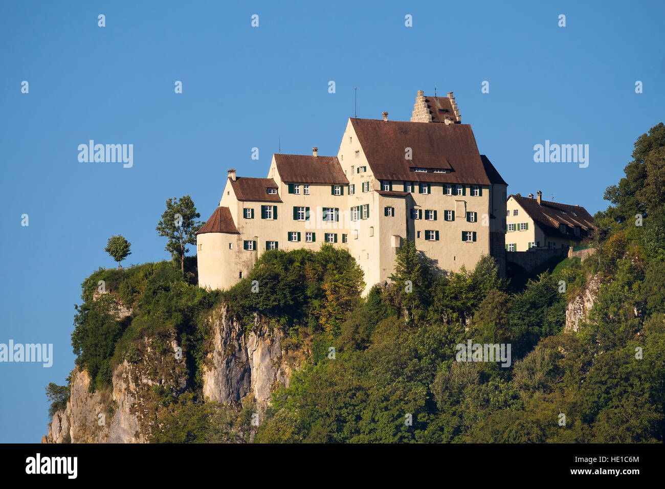 Schloss Werenwag, Beuron, oberen Donau Natur Park, schwäbischen Alb, Baden-Württemberg, Deutschland Stockfoto