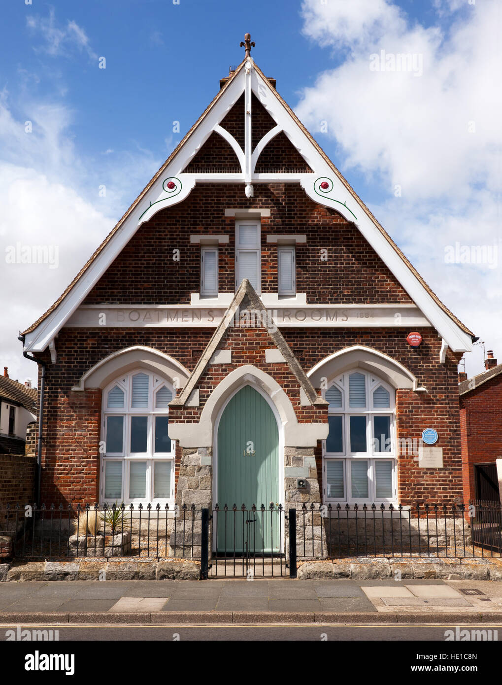 Blick auf die Schiffer Zimmer, 182 Beach Street, Deal Kent. Es war eine ehemalige Seemannsmission jetzt ein privates Haus. Stockfoto
