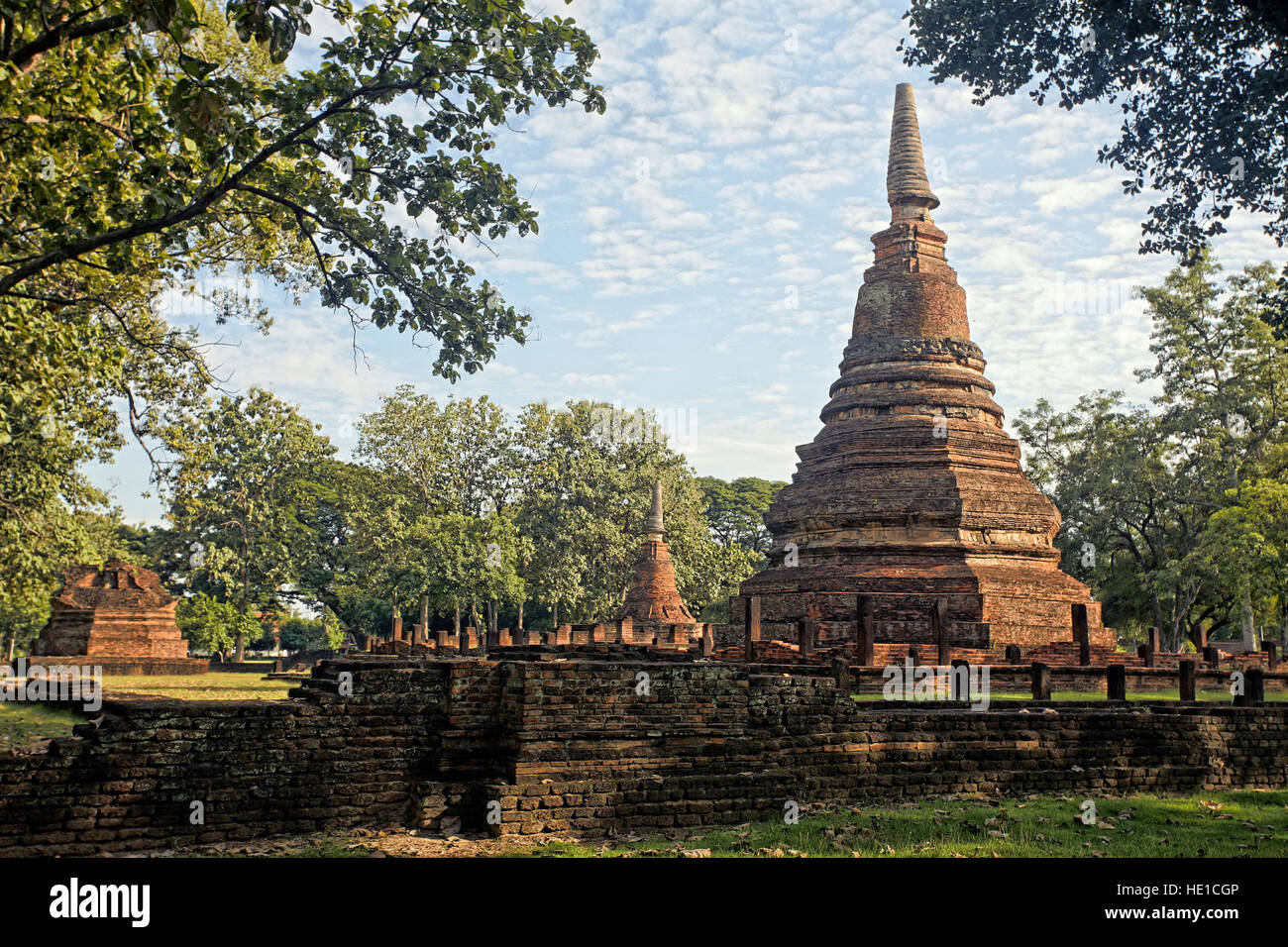 Chakungrao Ruinen, Kampeng Phet Historical Park, Kamphaeng Phet, Thailand Stockfoto