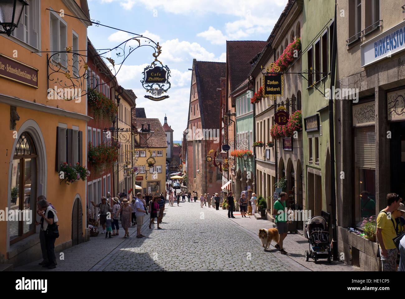 Schmiedgasse, Rothenburg Ob der Tauber, Mittelfranken, Franken, Bayern, Deutschland Stockfoto