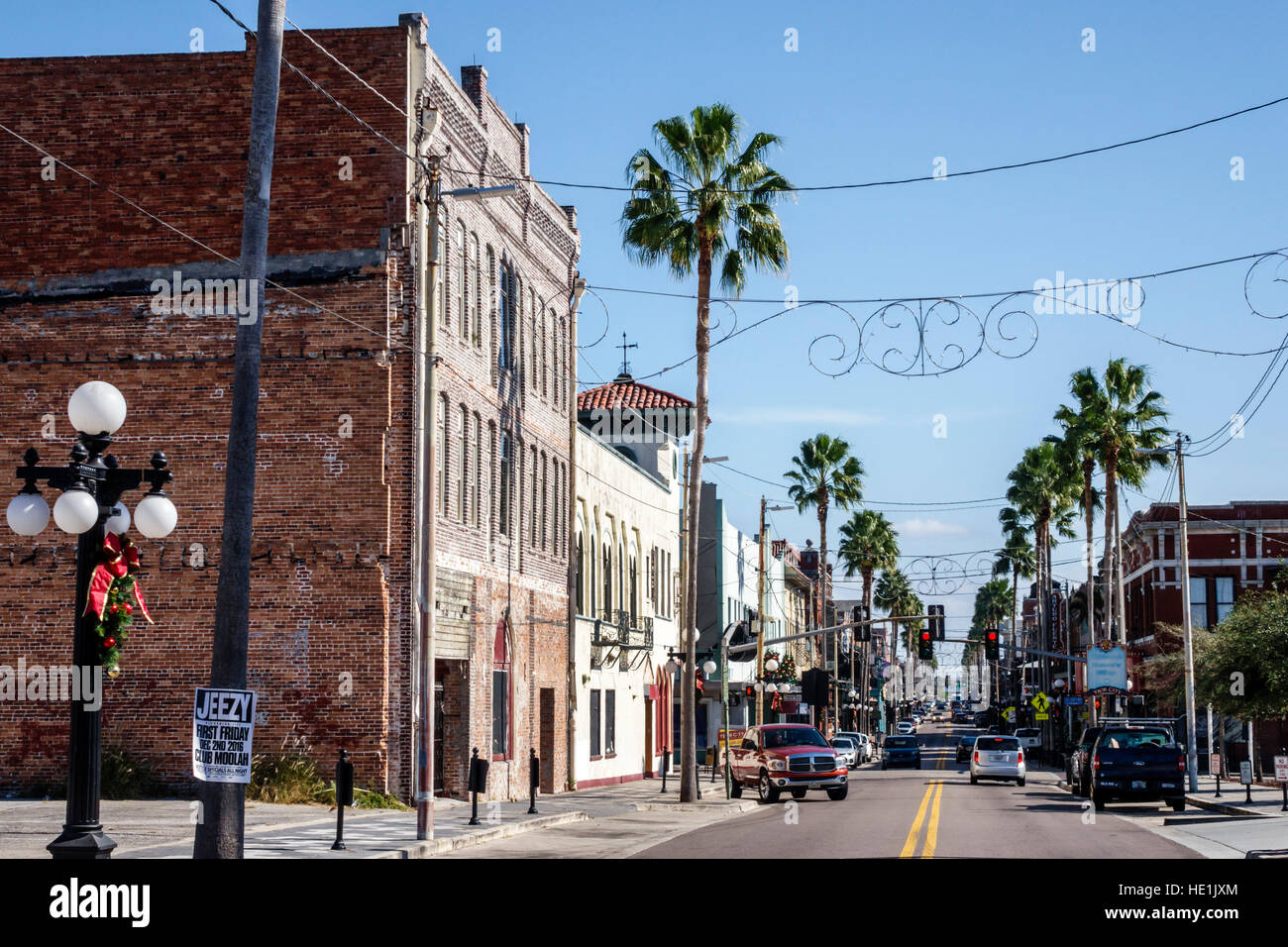 Tampa, Florida, Ybor City, historisches Viertel, 7th Avenue, Straße, FL161129162 Stockfoto