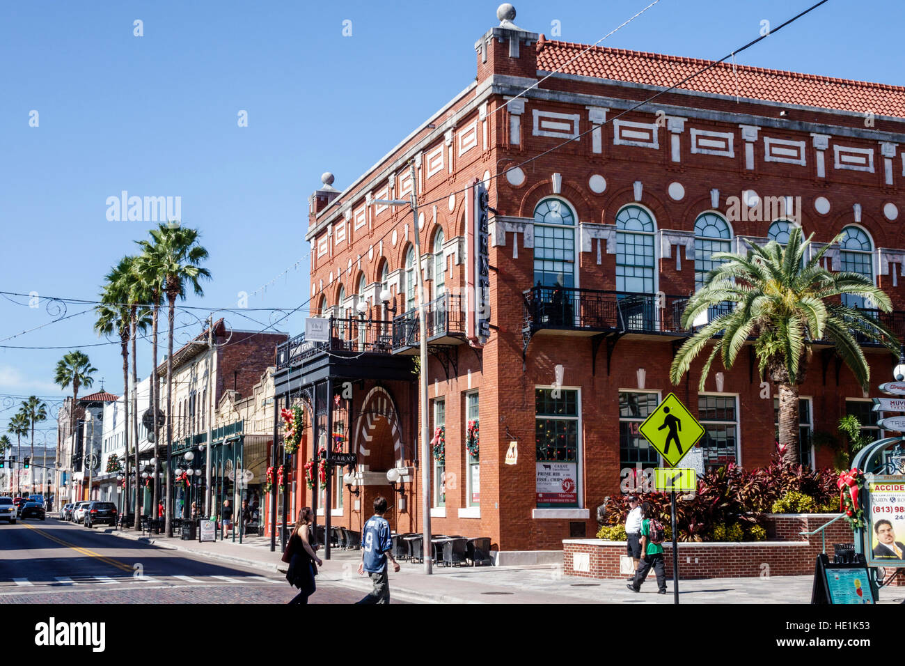 Tampa, Florida, Ybor City, historisches Viertel, 7th Avenue, Straße, FL161129180 Stockfoto
