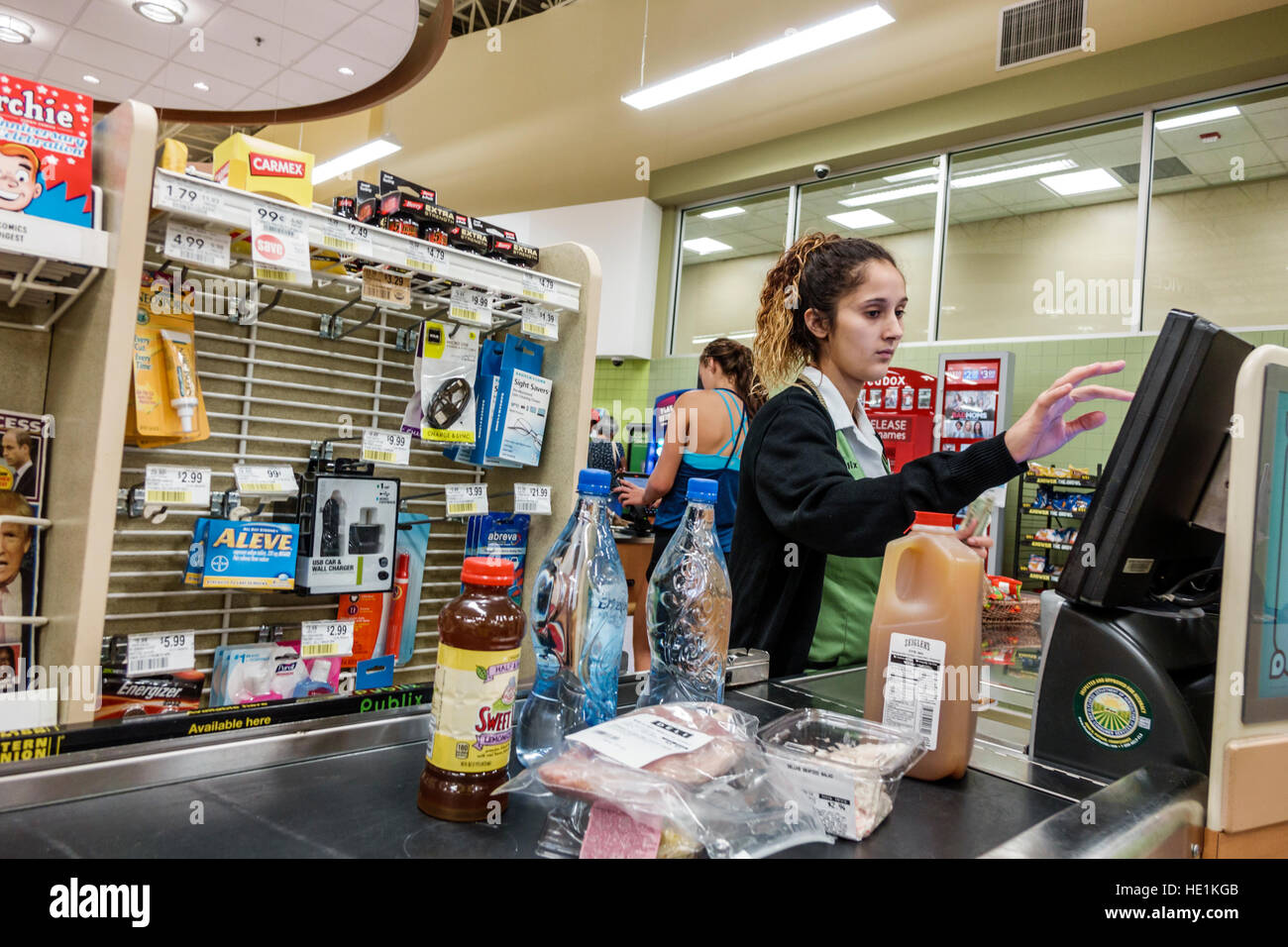 Ft. Fort Myers Florida, Publix, Supermarkt, Lebensmittelgeschäft, innen, Essen, Kassierer, Erwachsene Erwachsene, Frauen, Arbeiter, Angestellte, Angestellte Stockfoto