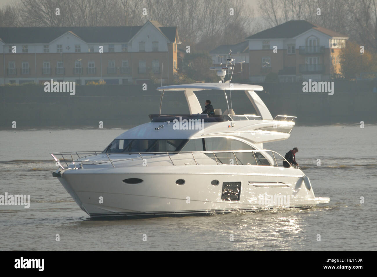 Princess 60 Luxus Yacht Richtung London Boat Show 2017 Stockfoto