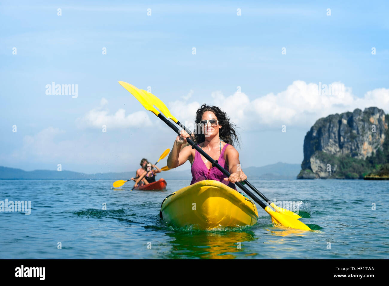 Kajak tropischen Urlaub Reise touristischen Boot-Konzept Stockfoto