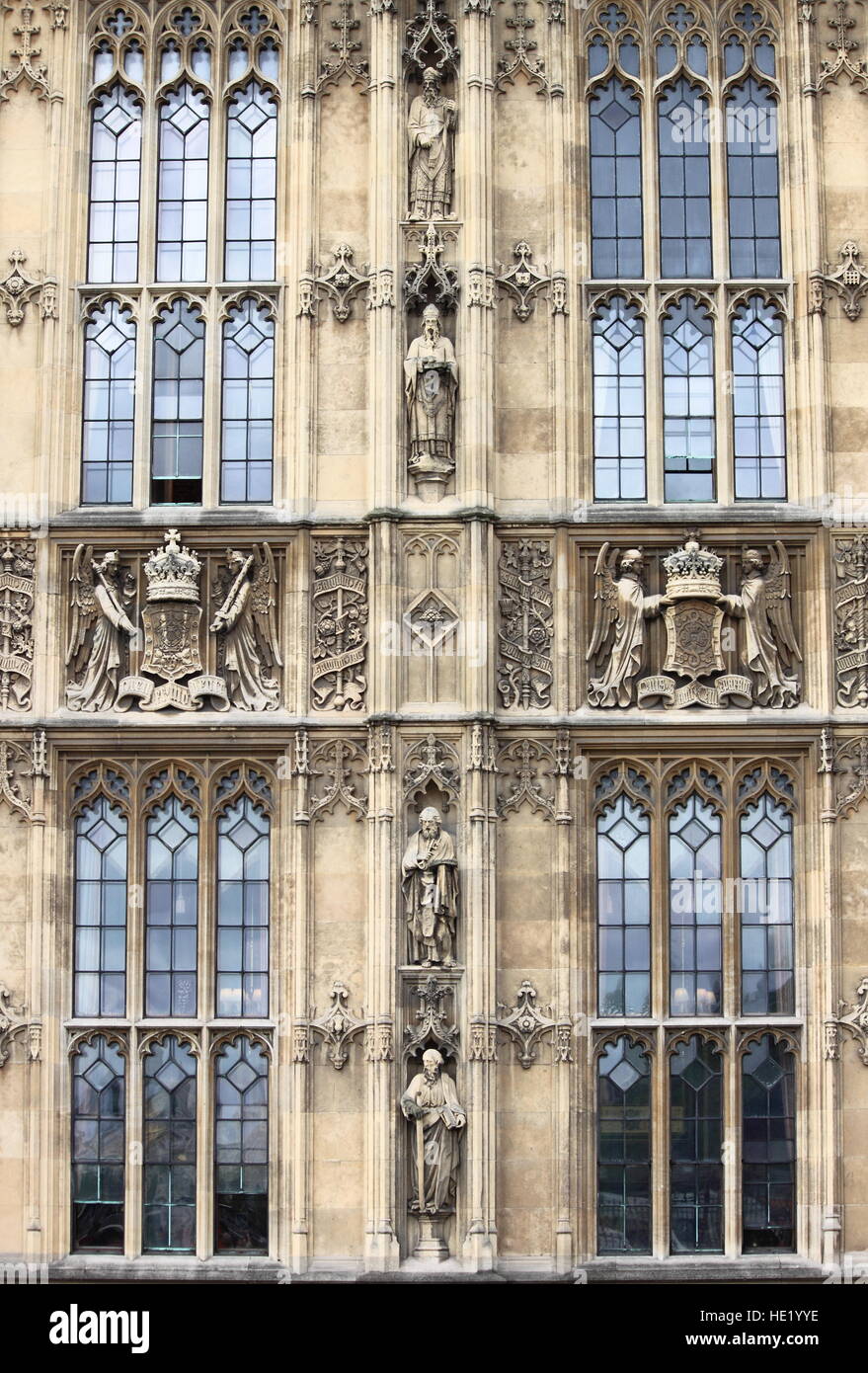 Reliefs im Westminster-Palast. London, UK Stockfoto