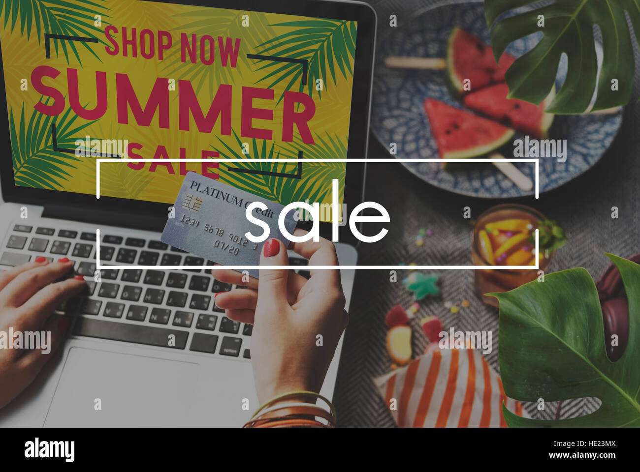 Online-Shopping Commerce Internet Konsum-Konzept Stockfoto