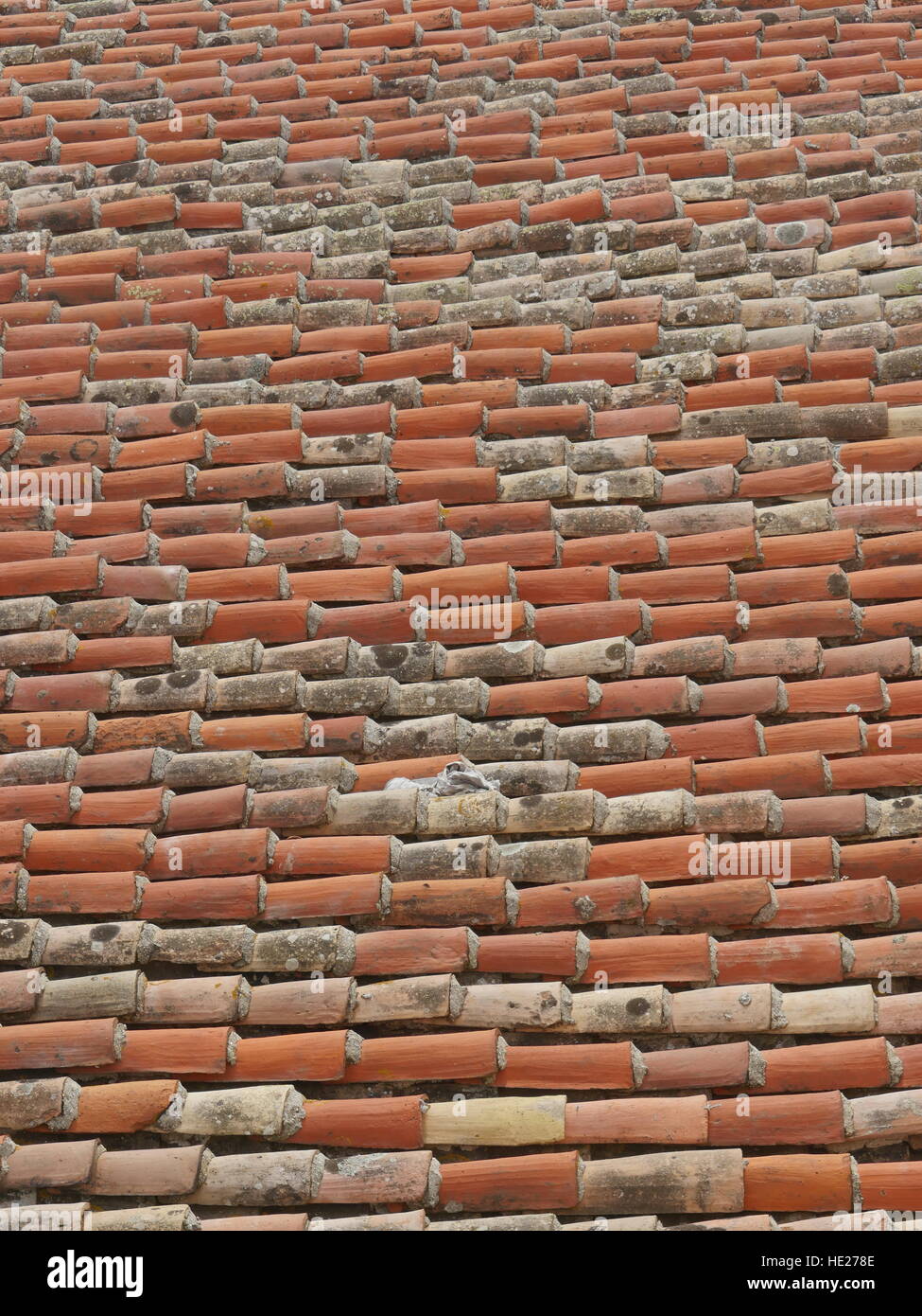 alte Ziegeldach Stockfoto