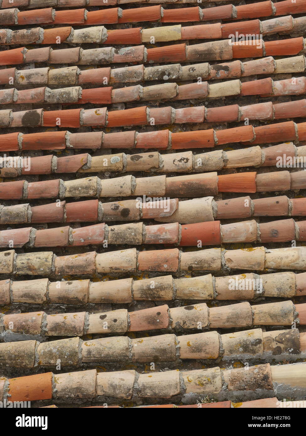 alte Ziegeldach Stockfoto