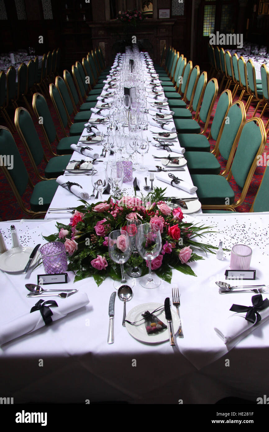 gedeckter Tisch Stockfoto