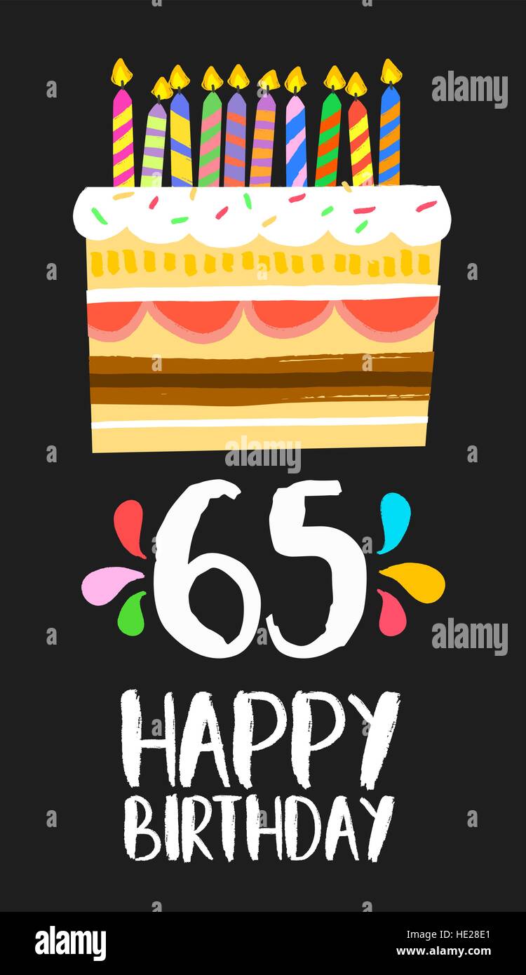 Alles Gute Zum Geburtstag Nummer 65 Grusskarte Fur Funfundsechzig Jahren In Lustigen Kunst Stil Mit Kuchen Und Kerzen Geburtstag Einladung Herzlichen Gluckwunsch Stock Vektorgrafik Alamy