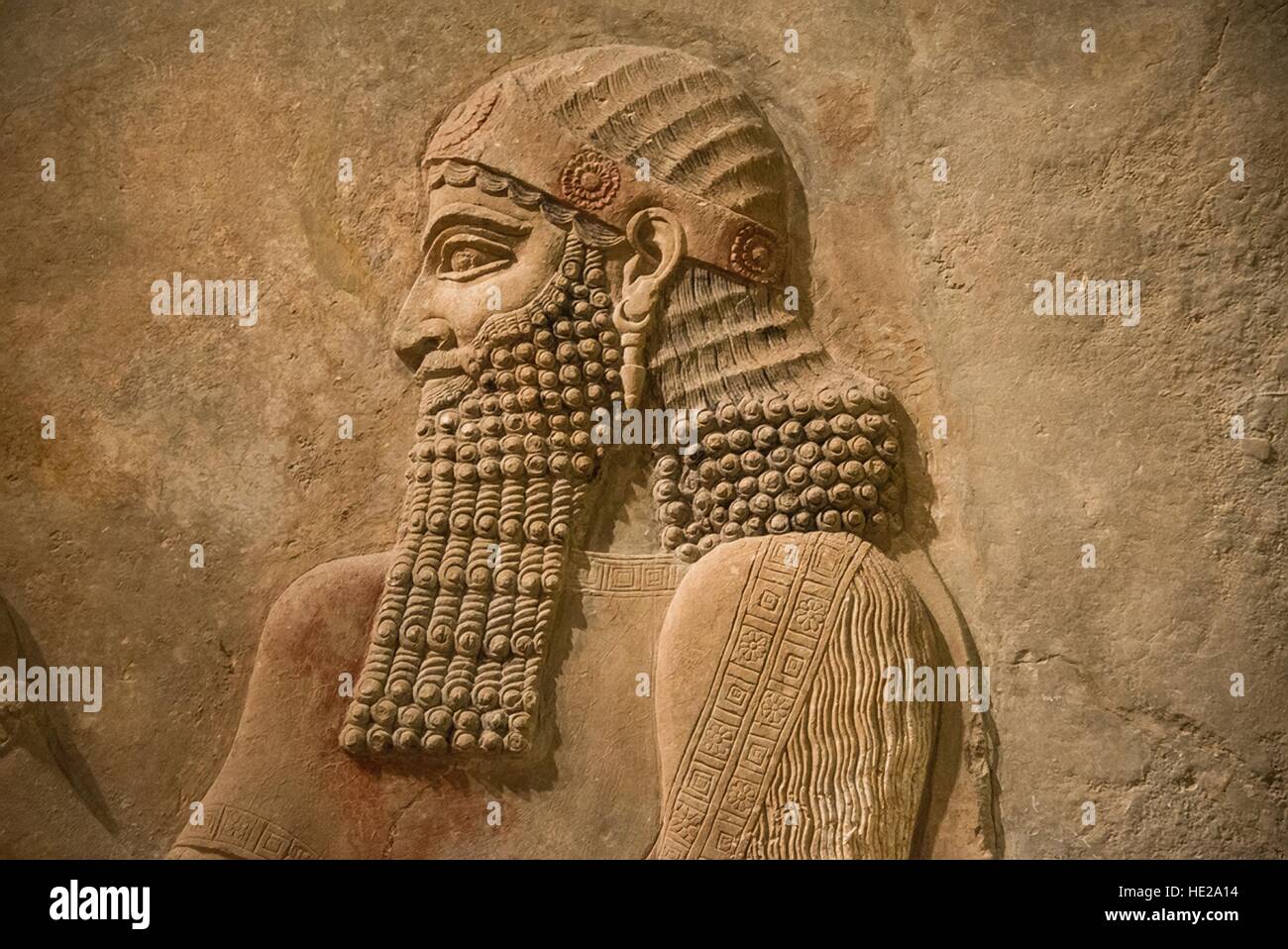 6022. König Saragon II. von Assyrien ca. 716-713 v. Chr.. Befreiung von King Saragon Palast in Khorsabad (Iran) Stockfoto
