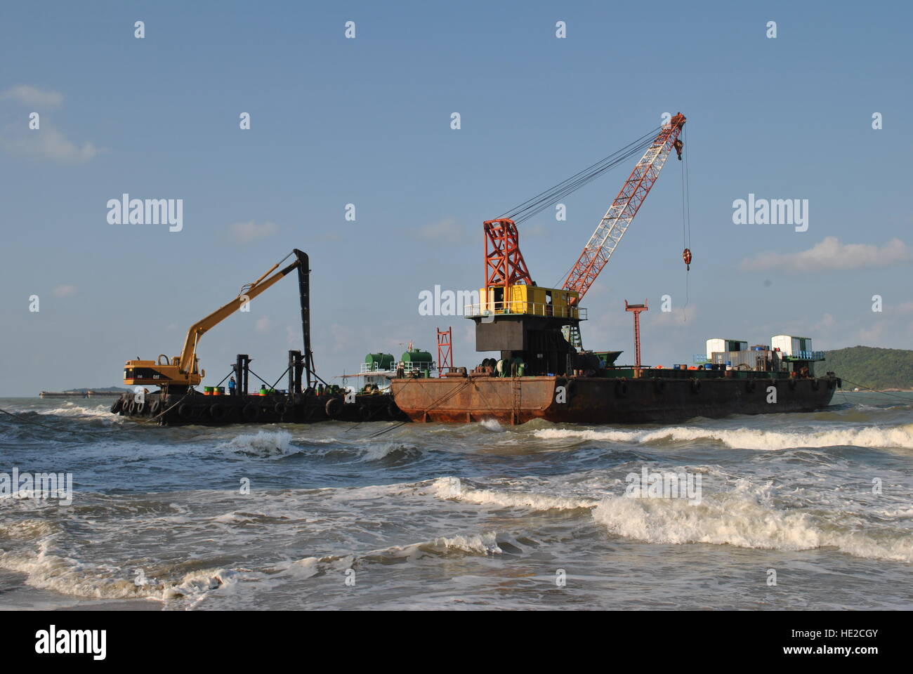 Lief auf Grund Öltanker Schiff in Thailand Stockfotografie Alamy