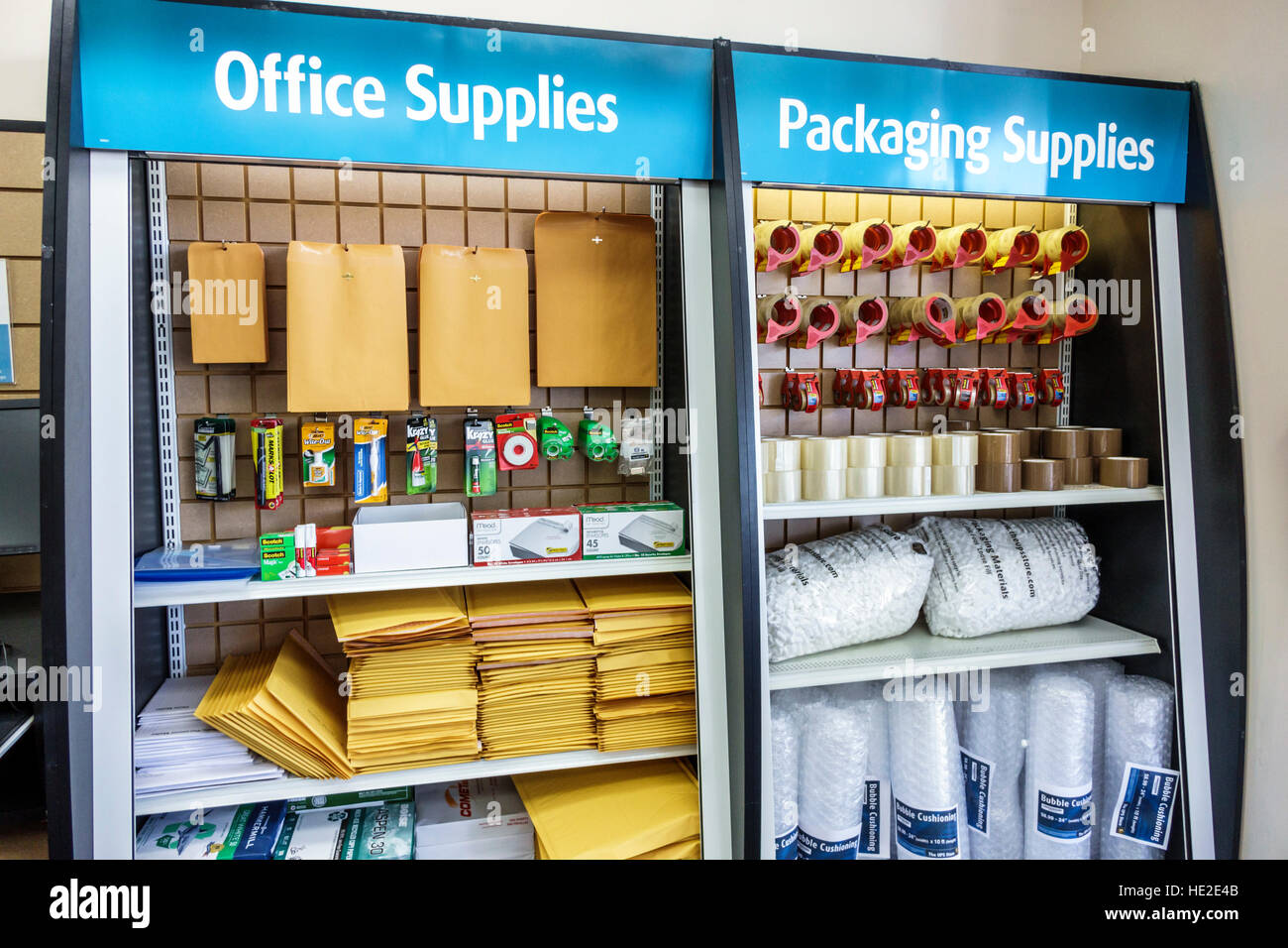 Miami Beach Florida, der UPS Store, innen, Versand, Büro Verpackungsmaterialien, Display Verkauf FL161125037 Stockfoto