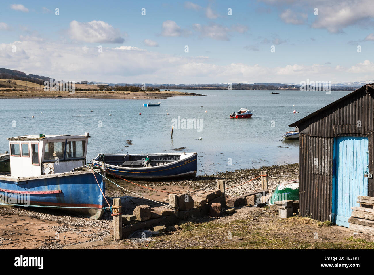 Montrose Gezeitenbecken in Angus, Schottland. Stockfoto