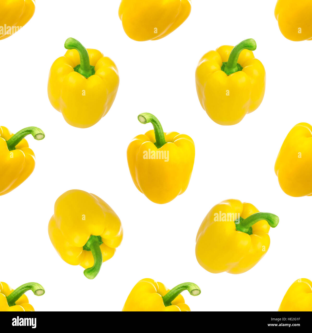 Nahtlose Muster mit gelbe Paprika Stockfoto