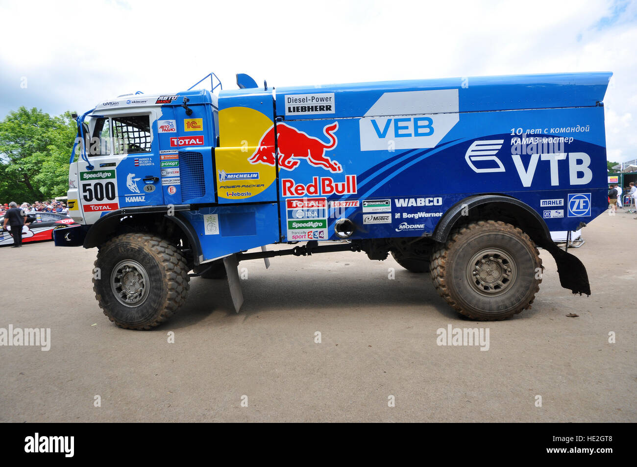 KAMAZ T4 Dakar Rallye Truck gefahren von Ayrat Mardeev beim Goodwood Festival of Speed 2016, Großbritannien. KAMAZ Master Team Rennwagen Stockfoto