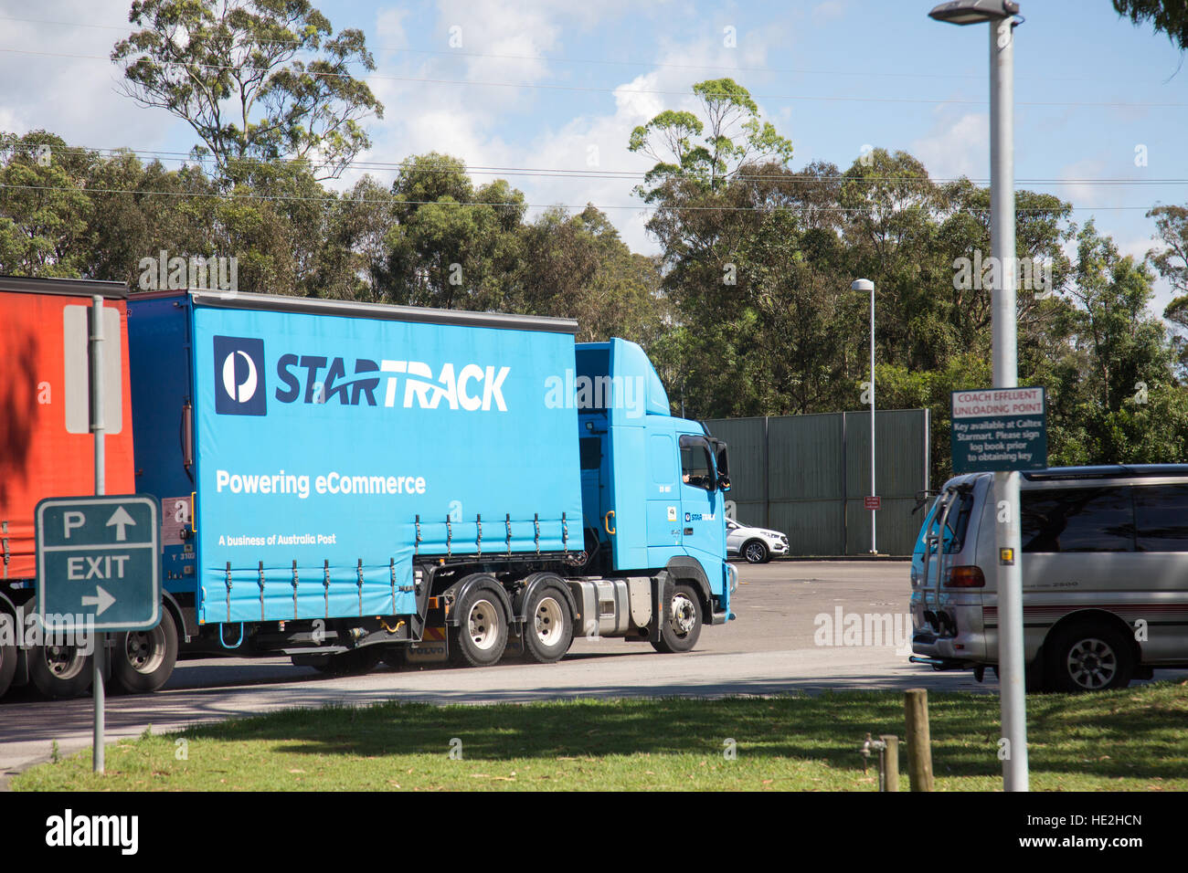 StarTrack ist der Unternehmensbereich Logistik Paket von Australia Post Stockfoto