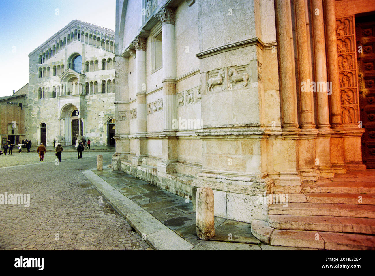 Italien, Emilia Romagna, Parma, Baptisterium Hintergrund Kathedrale Stockfoto