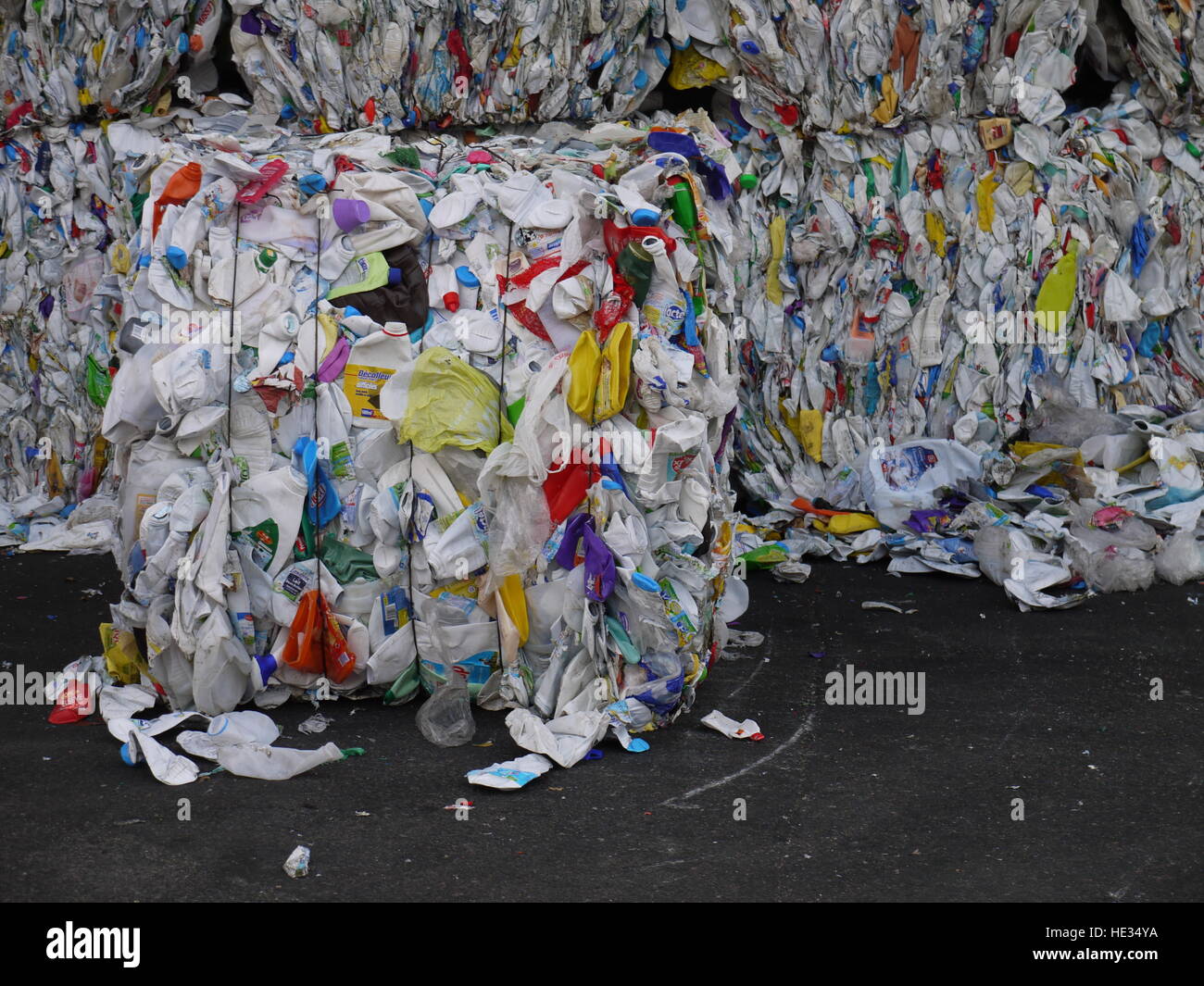 Kunststoff-Abfälle zur Verwertung (Frankreich) Stockfoto