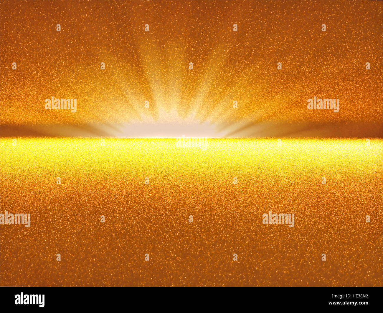 Fraktale Sonnenaufgang - abstrakte Digital generiert, Bild Stockfoto