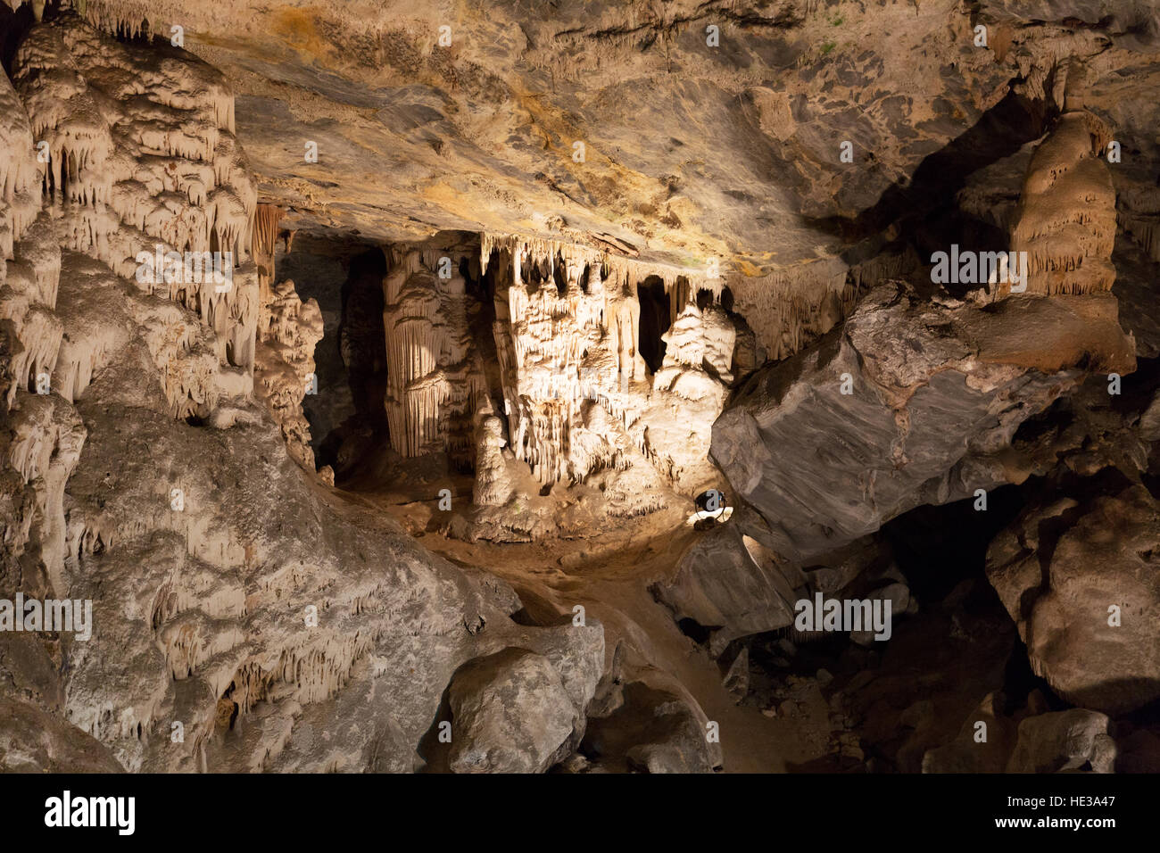 Rock-Formationen, die Cango Caves, Oudsthoorn, der Karoo, Südafrika Stockfoto