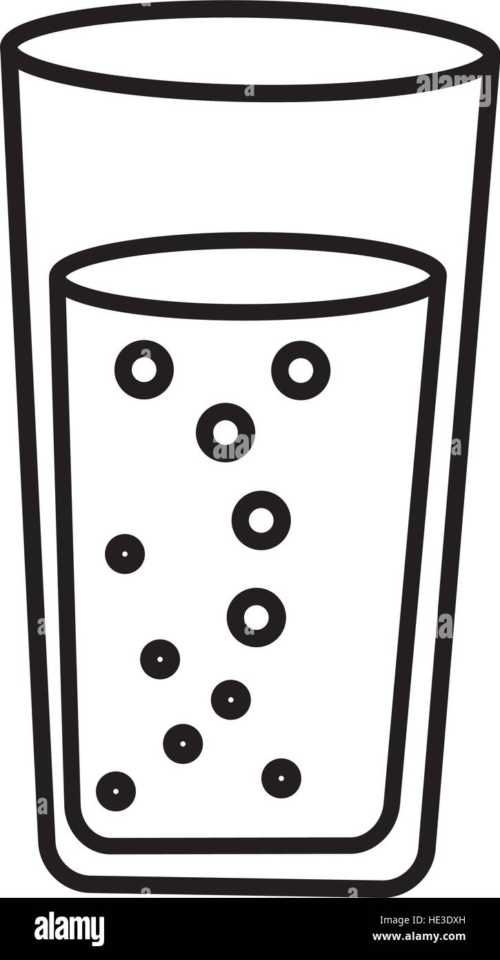 Wasserglas Zeichnung Symbol Vektor-Illustration-design Stock ...