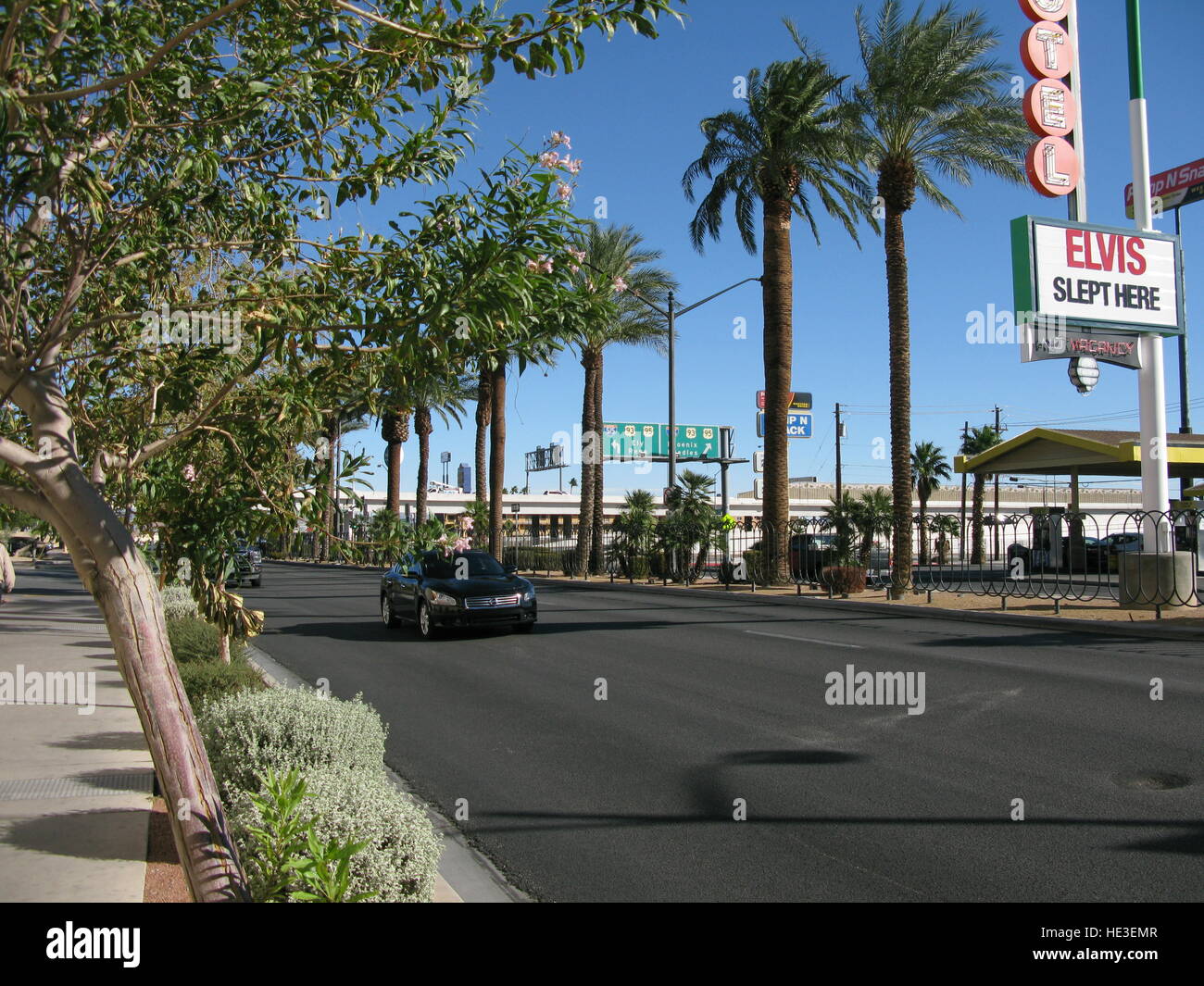 Elvis schlief hier im Normandie-Motel, 708 S Las Vegas Blvd., Las Vegas, Nevada, USA Stockfoto