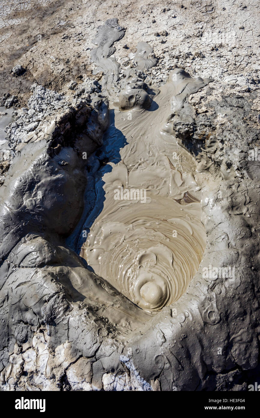 Schlamm Vulkankrater Gobustan, Aserbaidschan Stockfoto