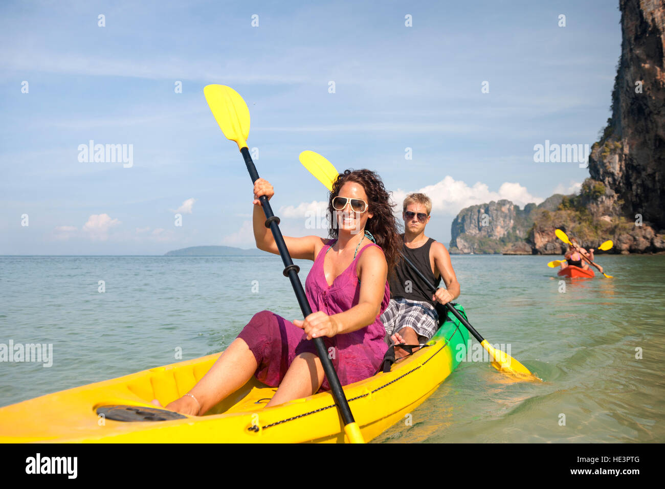 Kajak tropischen Urlaub Reise touristischen Boot-Konzept Stockfoto