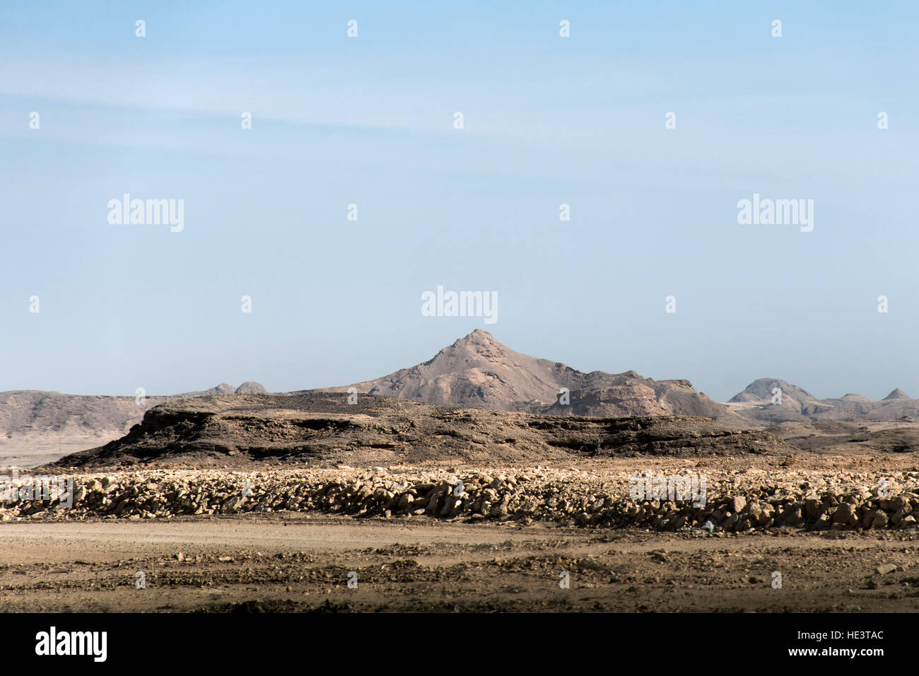 Landschaft anzeigen Dhofar Berge in Salalah, Oman Stockfoto