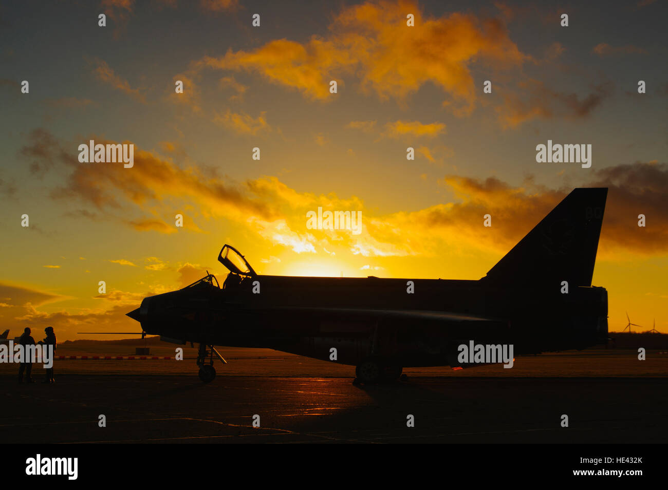 Englisch Electric Lightning F6 XR728 mit Nachbrenner bei Bruntingthorpe, Stockfoto