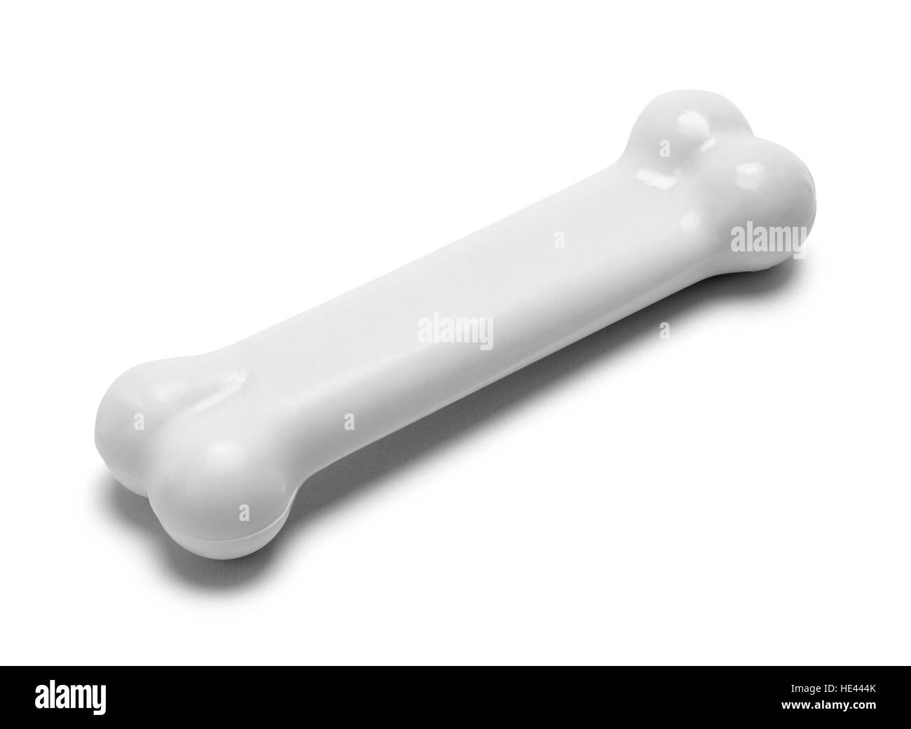 Hundeknochen mit textfreiraum Isolated on White Background. Stockfoto