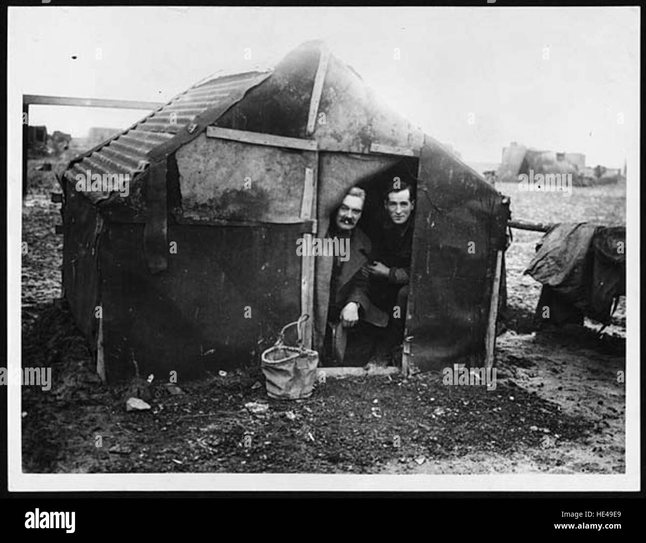 Eine Residenz an der Somme, einer Region in Frankreich, während einer vergangenen Ära, wie in einem historischen Foto. Stockfoto